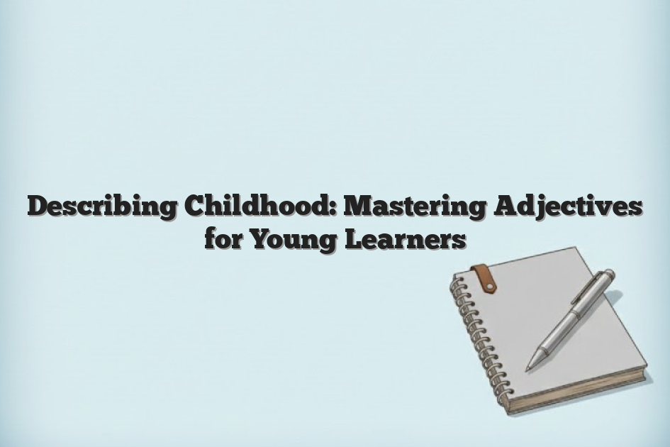 Describing Childhood: Mastering Adjectives for Young Learners