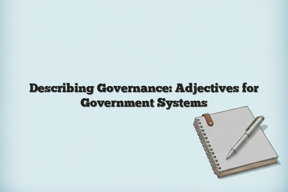 Describing Governance: Adjectives for Government Systems