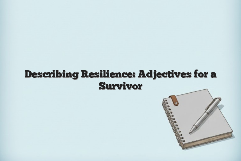 Describing Resilience: Adjectives for a Survivor