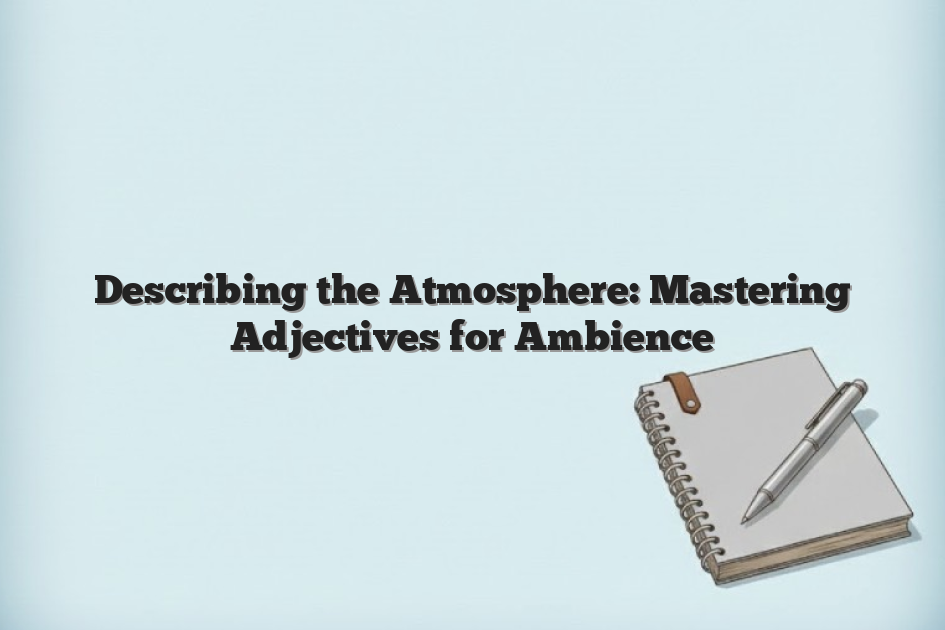 Describing the Atmosphere: Mastering Adjectives for Ambience