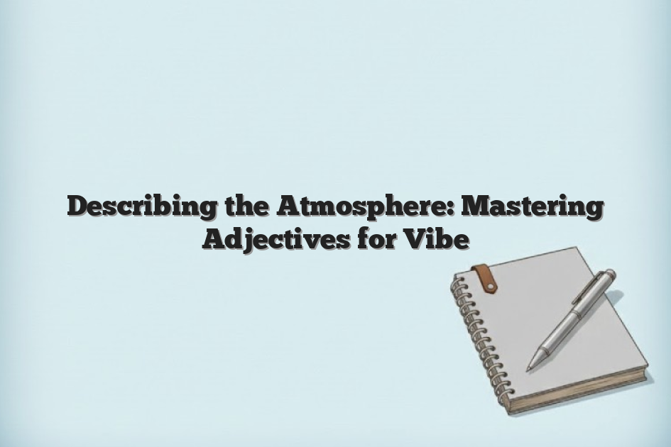 Describing the Atmosphere: Mastering Adjectives for Vibe Describing the Atmosphere: Mastering Adjectives for Vibe