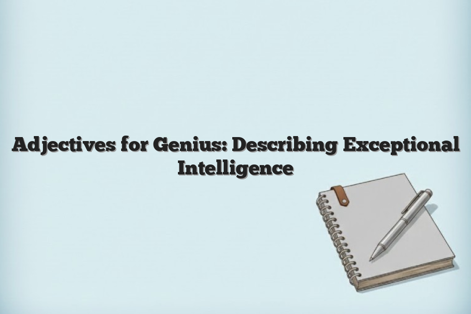 Adjectives for Genius: Describing Exceptional Intelligence