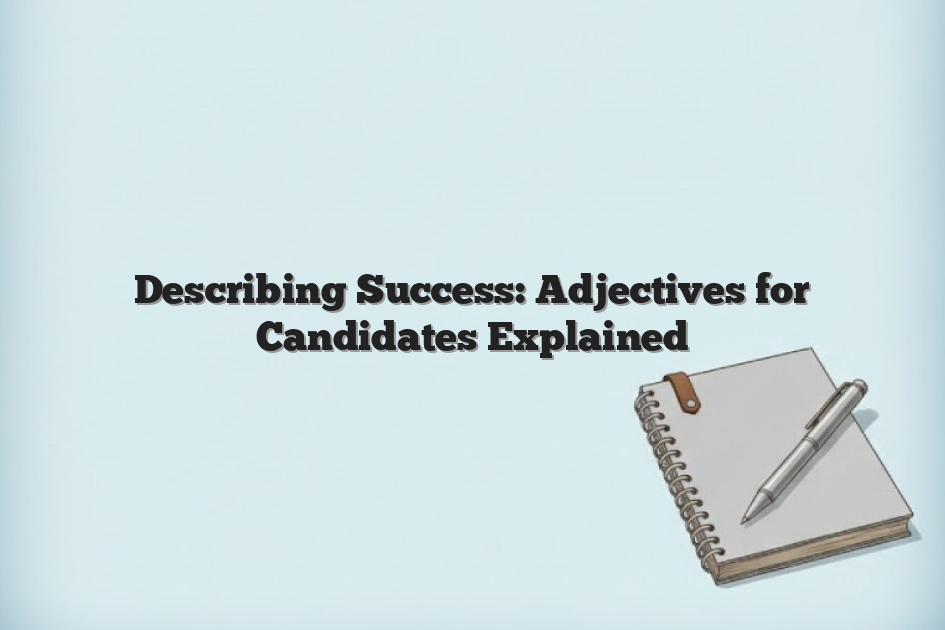 Describing Success: Adjectives for Candidates Explained